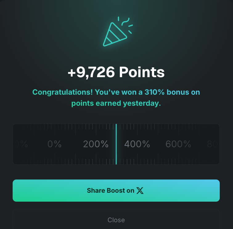 redamatio's tweet photo. I've won a 310% bonus and 9725.71 points today on xPoints. Join me @xStocksFi 

https://t.co/kD0GLEBKbF https://t.co/nRe8zP63Bk