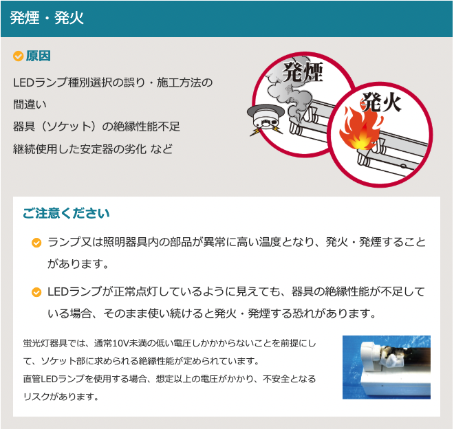 jlma2020's tweet photo. 【照明は器具まるごとLED交換が安全💡】

コンパクト形 #蛍光ランプ は
今年の12月末で製造・輸出入が禁止となります‼️

最近はコンパクト形蛍光ランプから
交換できるLEDランプもありますが、
長期間使い続けることで器具自体が
劣化しトラブル（発火・感電・落下）を
引き起こす可能性があります😭💦

不適切な組み合わせによる
事故のリスクも……
注意や原因については画像をチェック🔍

安全のためにも、ぜひ「まるごと交換」を
ご検討ください🙏

詳しくはこちら👇
https://t.co/kQsk04K12Z