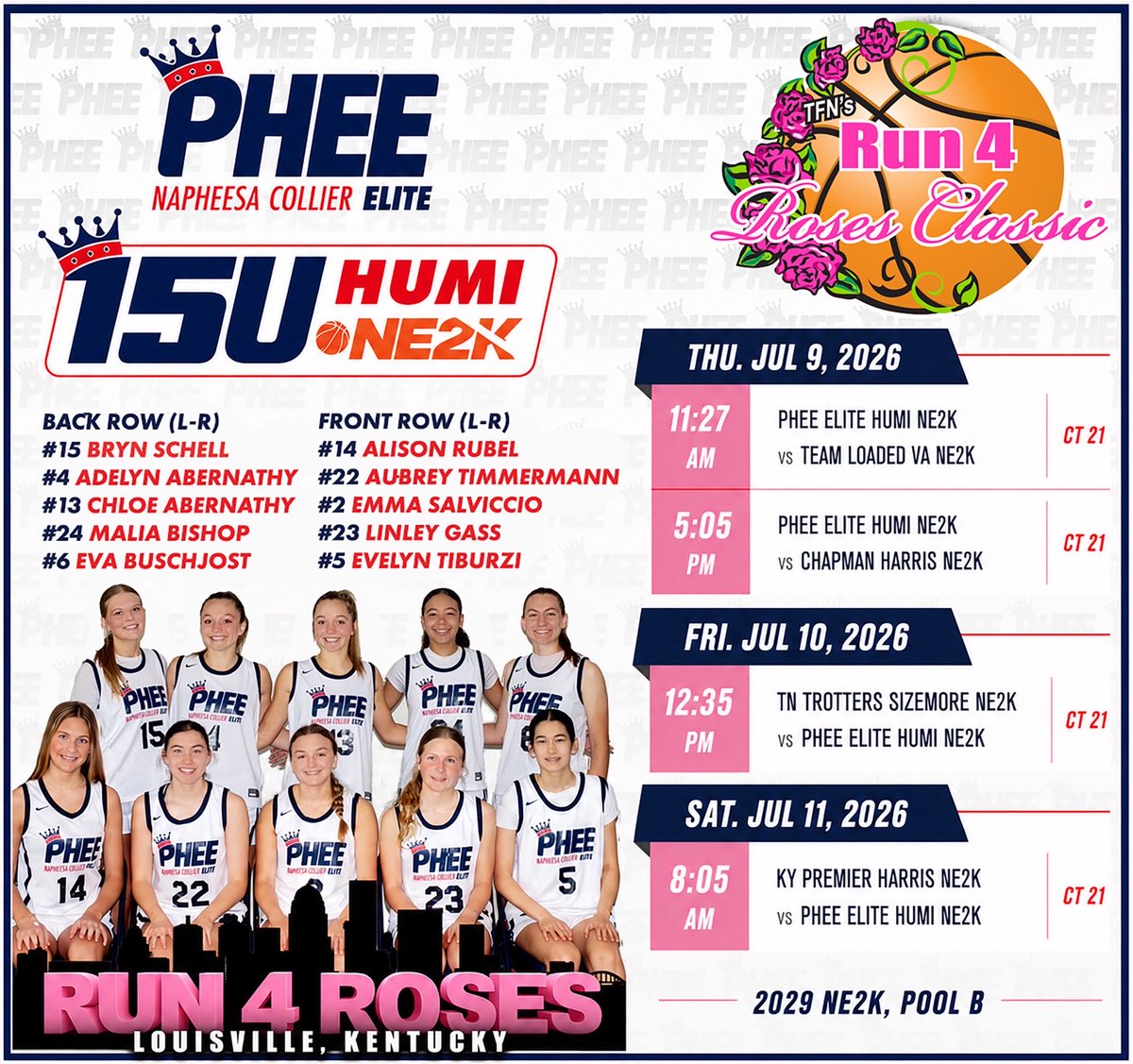 EmmaSalviccio's tweet photo. Can’t wait to play this weekend in Louisville! Come check me out at Run 4 Roses @Coach_Brent24 @PheeElite https://t.co/H2j0bYxwH6
