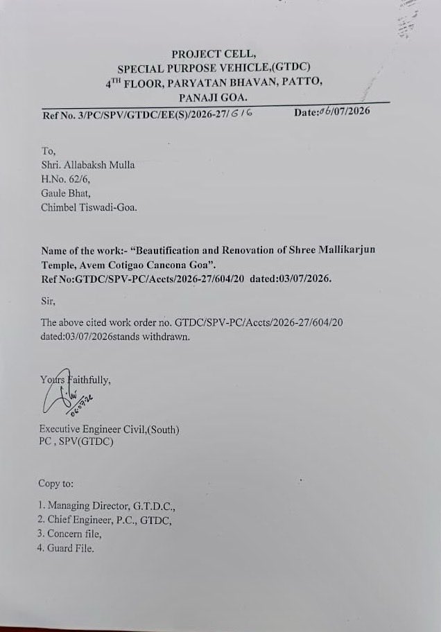 Ramesh_hjs's tweet photo. Welcome step by Goa Govt !

Goa Government Cancels Temple Renovation Contract Awarded to Muslim Contractor Allahbaksh Mulla.

@TourismGoa @HinduJagrutiOrg https://t.co/INDfMCd5et