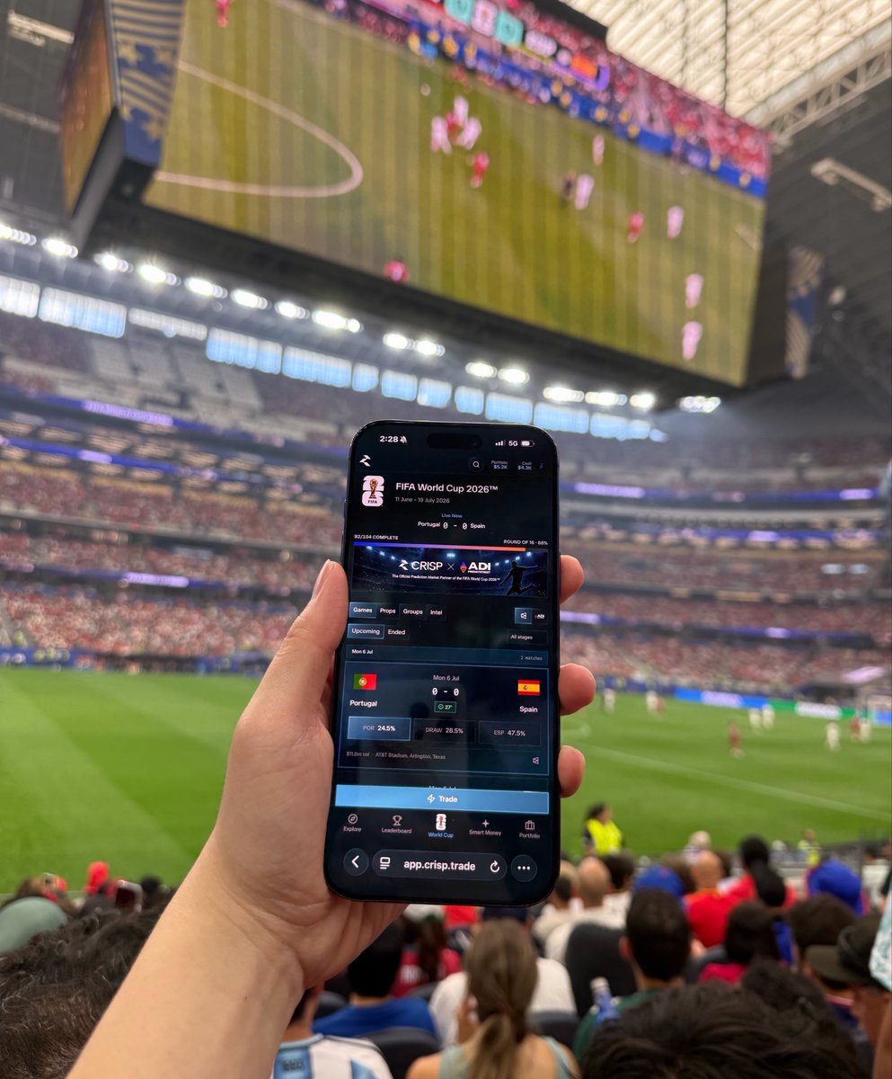 yellowpantherx's tweet photo. I placed a prediction on @Predictstreet using @CrispPredict at the World Cup. 

The funny thing is when we announced our partnership and integration for the World Cup, I did not expect to be doing this at all. 

Life can get so crazy. You can just do things. Shoutout @Morefious_! https://t.co/OhSCvUQCQP