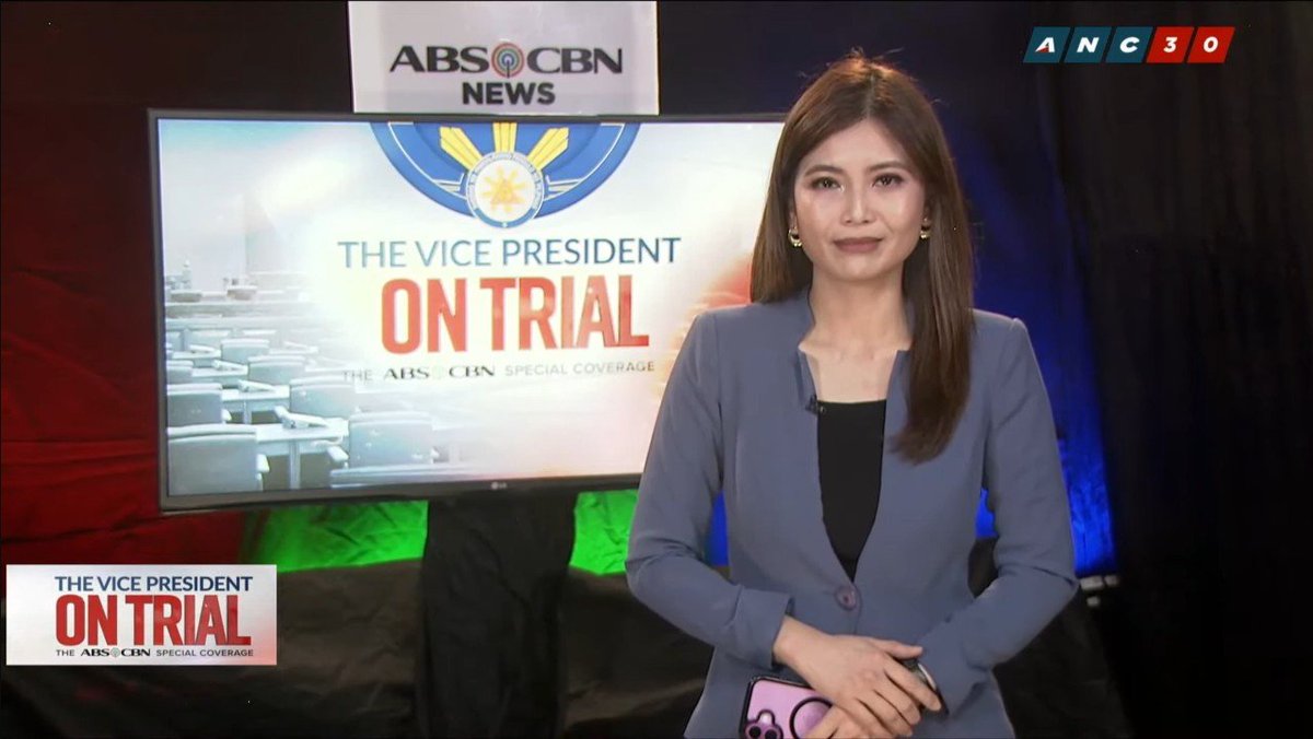 ALTiWantTFC's tweet photo. Infairness talaga sa mini news studio / set ng ABS-CBN News sa Senate, ang ganda tignan sa TV. Simple lang pero may dating.

Tapos ang ganda at ang galing rin ni Victoria Tulad, pwedeng maging future anchor ✨

#VPOnTrial https://t.co/45bRYhsKOp
