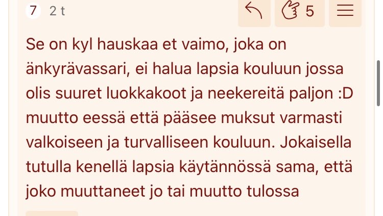 TennilaMatias's tweet photo. Maahanmuuttömyönteiset: Suomeen pitää saada lisää maahanmuuttajia

Maahanmuuttomyönteiset myös: en varmasti muuta asumaan maahanmuuttajaghettoihin, mikä on valkoisin alue, me muutamme sinne. https://t.co/0cIaAraE0y