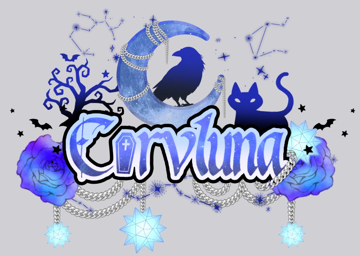 Corvluna's tweet photo. New logo wip! https://t.co/GnGKeglGEg