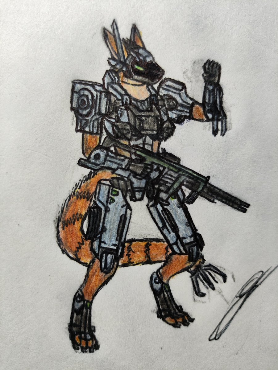 JarrenFoxtaur's tweet photo. Fenrir Terragen final version
#protogen #furry #furryart #anthroart #terragen #cyborg #synthetic #military #soldier #android #mechanic #scifi #scifiart #canine #robot #model_kit #sheik_mainland #fenrir #figure #toy #photo https://t.co/IDxG31Wd0f