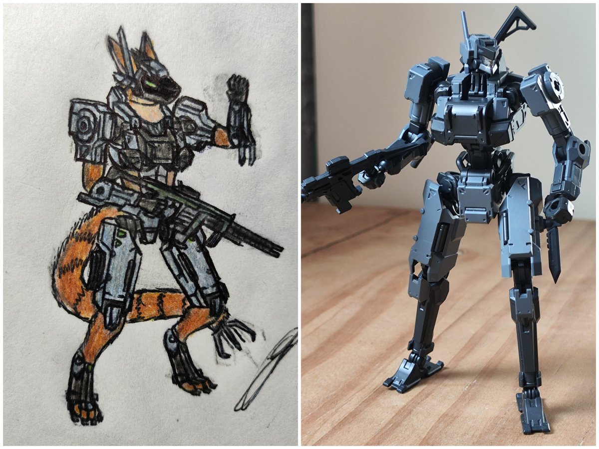 JarrenFoxtaur's tweet photo. Fenrir Terragen final version
#protogen #furry #furryart #anthroart #terragen #cyborg #synthetic #military #soldier #android #mechanic #scifi #scifiart #canine #robot #model_kit #sheik_mainland #fenrir #figure #toy #photo https://t.co/IDxG31Wd0f