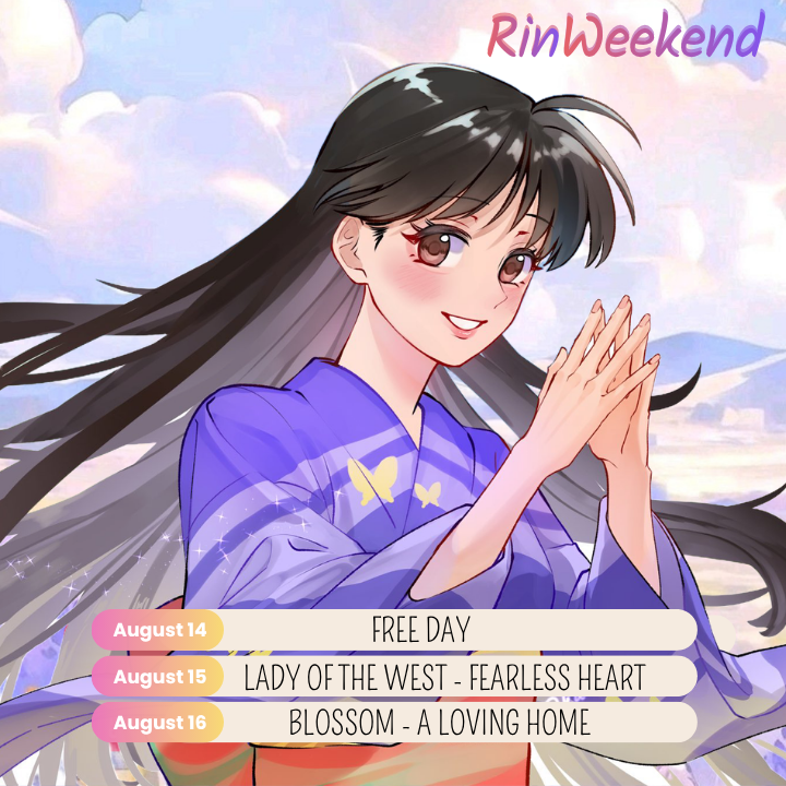 RinWeekEvent's tweet photo. These are this year’s prompts! ✨🎉
Feel free to explore them in your own way and make them your own 🤗
We can’t wait to celebrate with you! 💕
#RinWeekend #MeloncitaWeekend🍈
#SessRin #Sesshomaru #Rin #殺りん #殺生丸 #りん #셋링 #杀铃 https://t.co/bqtAk2qHVc