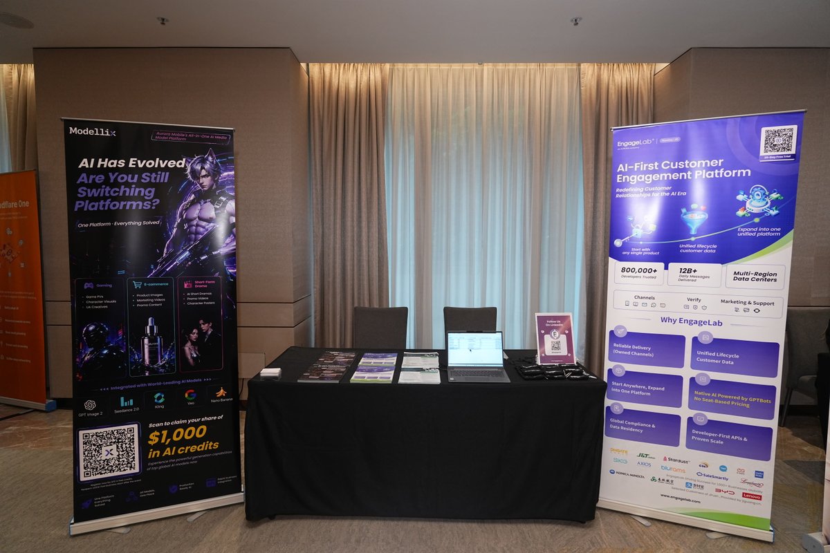 EngageLab_'s tweet photo. Live from MarTech Hong Kong! 🇭🇰

Stop by the EngageLab booth to see our AI-First Customer Engagement Platform in action.

Come say hi, grab a free cardholder gift 🎁, and let’s chat about scaling your multi-channel communication!

#EngageLab #MarTech #HongKong https://t.co/6uYMPTnCs3