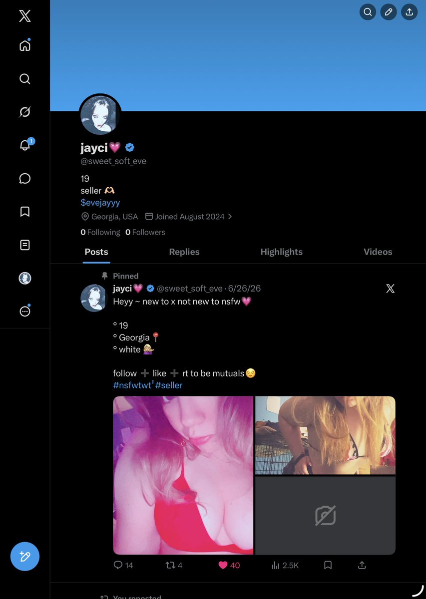 jayciieve's tweet photo. I miss my old acc😭😭😭
#sellingcontent #buyingcontent https://t.co/dgFHjYstPe