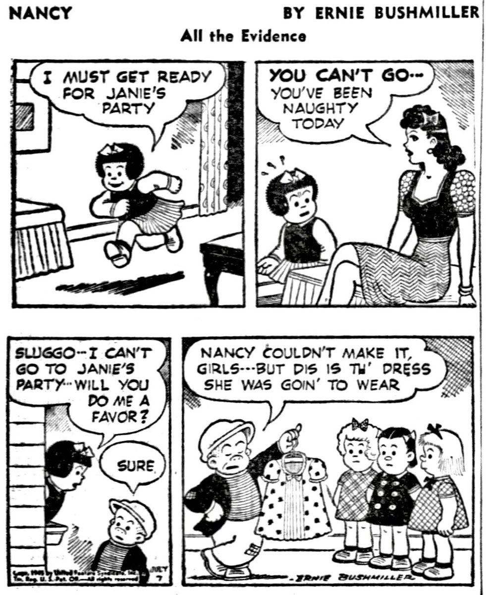 JohnnyCallicutt's tweet photo. Nancy By Ernie Bushmiller 
July 7,1945 https://t.co/oGqfzyfGGk