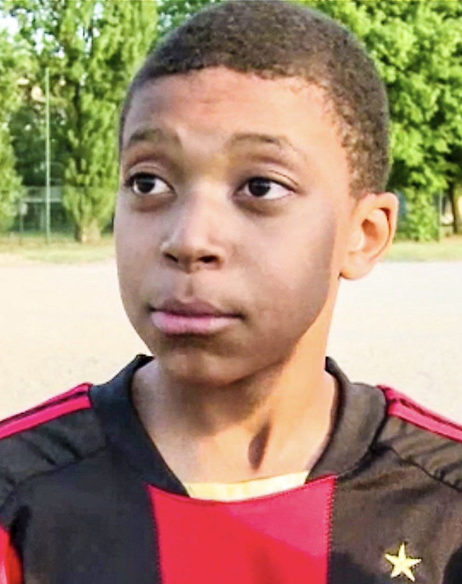 Kylian's tweet photo. 🗣️ 12-year-old Kylian Mbappé: “When you look at history, the best footballers in the world were Black and Arab. 

Apart from Platini or Cantona, of course.” https://t.co/tBBlCZFiZi
