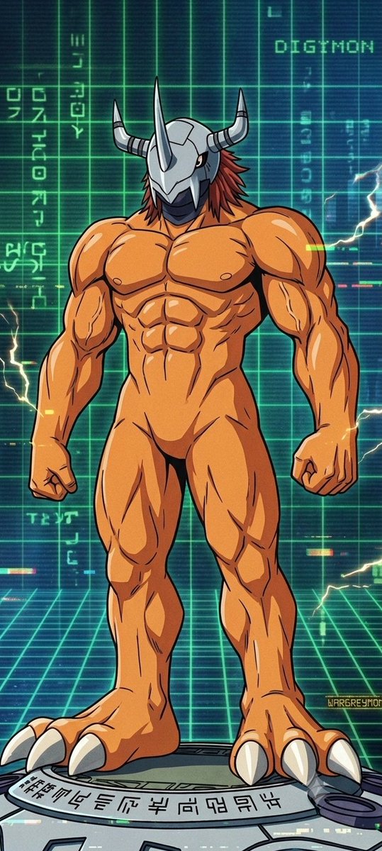 ExVeemon_Muscle's tweet photo. wargreymon Shirtless https://t.co/xqRzSyuVI3