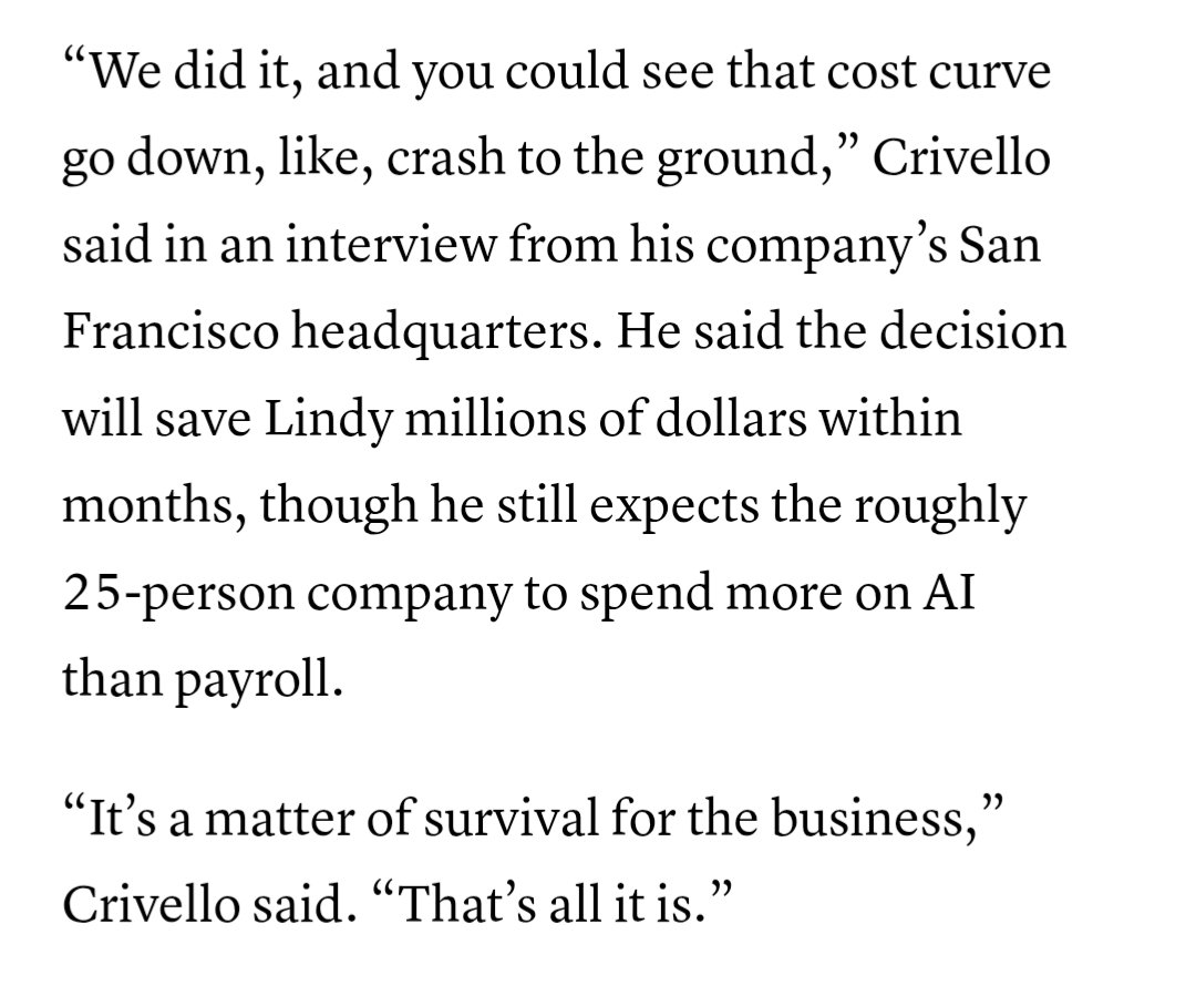 SatoshiCaesar's tweet photo. The "tokenmaxxing" era is over.

Startups are moving 100% of traffic off frontier models to cut AI bills that outgrew payroll. One CEO called it "a matter of survival."

Token cost is no longer a procurement line. It's an engineering metric. https://t.co/GyoGm7qIH9