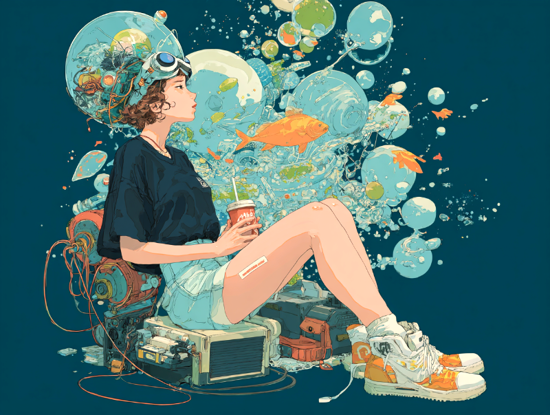 TodaysQuest's tweet photo. https://t.co/RXH76h7MMC
#AIArt #AnimeArt #SurrealArt #DreamyIllustration #FloatingFish #AerialFishing #空中遊漁 #Goldfish #Surrealism #WhimsicalArt #Ethereal #AIillustration #FantasyArt #AnimeGirl https://t.co/2fSIQdNHLo