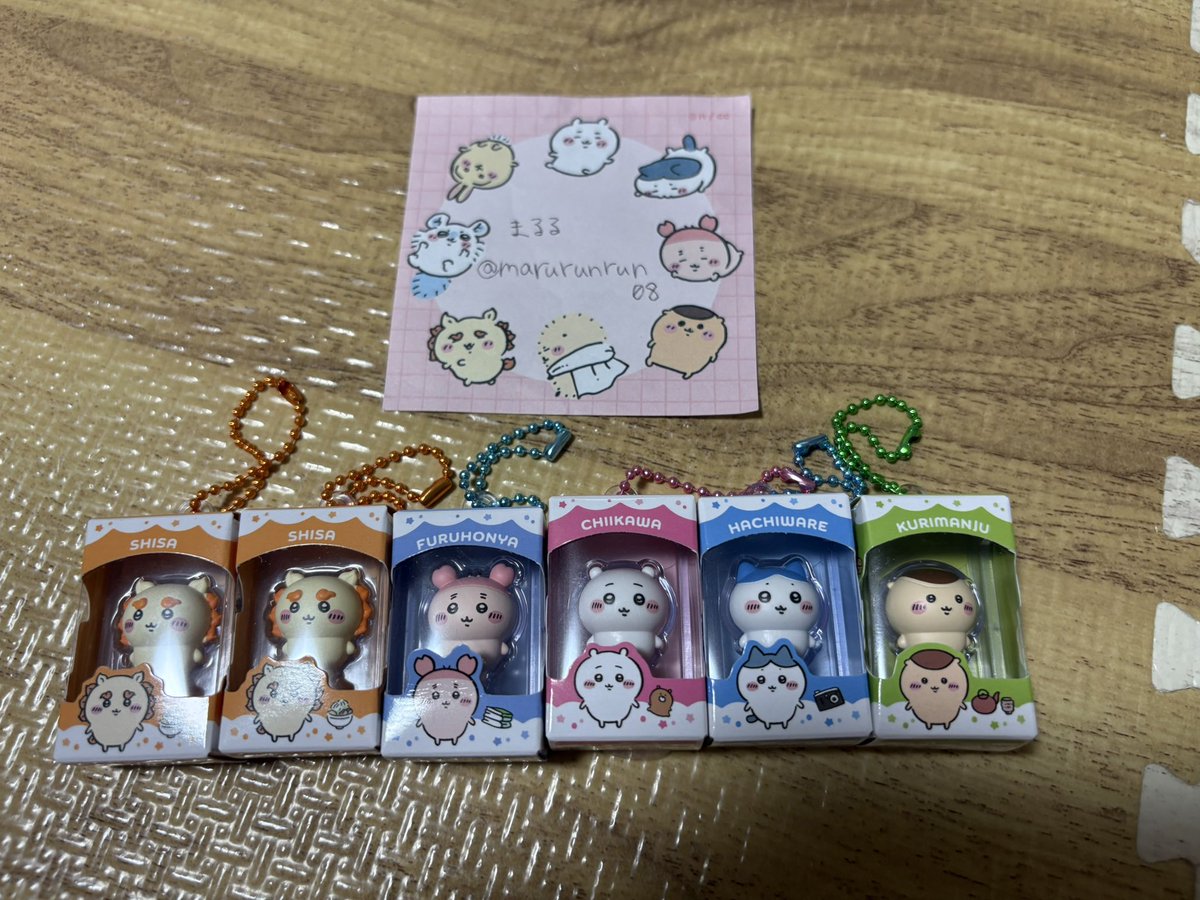 marurunrun08's tweet photo. 【交換】ちいかわ チョコボックス 

【譲】ちいかわ、ハチワレ、栗まんじゅう
         シーサー、カニちゃん

【求】うさぎ∞、モモンガ

ちい、ハチはうさぎとのみ交換可。
うさぎの交換優先
郵送希望。
検索からもお気軽にお声がけください🙇‍♀️
※初期傷等気にされない方でお願いします https://t.co/7y4lssrym9