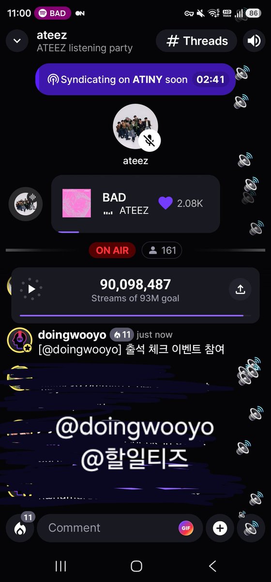 doingwooyo's tweet photo. @ATEEZofficial 260707 11AM
#ATEEZ #에이티즈
#GOLDENHOUR #GOLDENHOUR_Part5 #BAD
#BADListeningParty https://t.co/QHyJANynqI