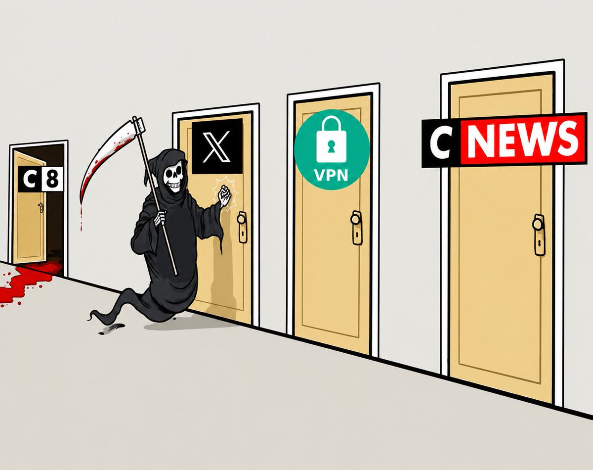 AstridQuiTwitte's tweet photo. Les élections présidentielles si les extrêmes arrivent au pouvoir en France :
1°) les dates du scrutin sont choisies par le parti au pouvoir pour désavantager l'opposition
2°) le pouvoir en place reprend la main sur le contrôle des réseaux sociaux ~6 mois avant l'élection
3°) l'audiovisuel public diffuse des messages de propagande sans être inquiété
4°) les chaînes d'opposition sont fermées ~3 mois avant l'élection
5°) les opposants n'ont plus le droit de faire de commentaires politiques les 2 derniers jours avant l'élection.
Mais des manifestations politiques ouvertement hostiles à l'opposition sont autorisées la veille de l'élection.
Heureusement que la France est dirigée par un « arc républicain » qui rend un tel scénario complètement improbable, n'est-ce pas ?