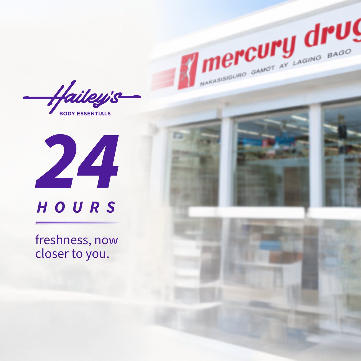 HaileysE1247's tweet photo. Ang iyong trusted Hailey’s Body Essentials ay available na sa Mercury Drug stores nationwide! 

Bili na sa pinakamalapit na Mercury Drug branch sa inyong lugar 🛒💜

#HaileysBodyEssentials #TawasPowder #NaturalDeodorantPH https://t.co/Wo3GYMCi5a