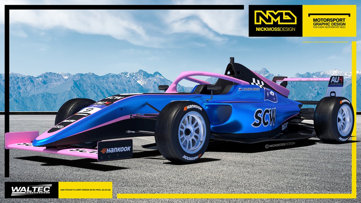 nickmossdesign's tweet photo. #NMD @nickmossdesign- 2026 Waltec Motorsport Jamie-lee Su #F4 Australia #liverydesign https://t.co/5Bbu66Z3K2
