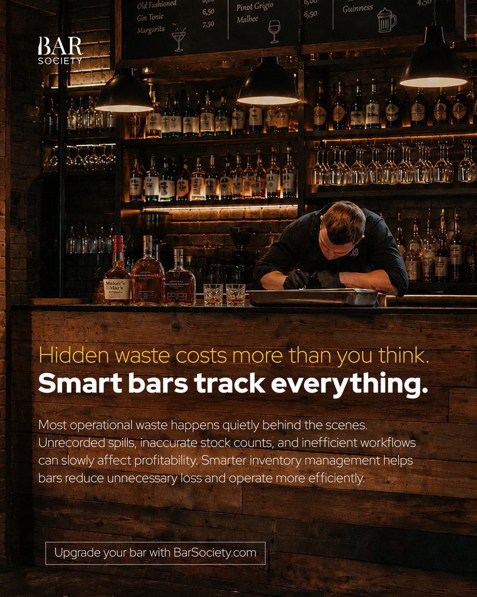 WeAreBarsociety's tweet photo. Don't let hidden waste silently eat away at your profits.

Stay in control with smarter inventory management from BarSociety.

☎️  Contact us to know more! hello@barsociety.com

#BarProfit #ReduceWaste #PourControl #CostControl
#BarAnalytics #ProfitProtection https://t.co/uzq0BAm7N5