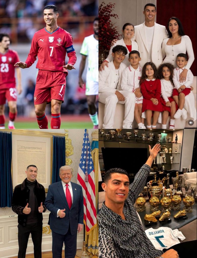 esegbonaluis's tweet photo. DEFINITION OF SUCCESS 

Bro came to the game worth zero dollars , today he is leaving worth 1.6 billion dollars 

Bro took care of his mom , changed the lives of his family members , all them are probably millionaires 

Bro dated just one woman despite having billions , stayed loyal and has beautiful children and a son who will continue with his legacy .

Bro has given joy to millions of football fans across the world and has inspired millions of football players . 

Bro has won almost all kinds of trophies, he is a winner . 

Bro has made connections , visited the White House , sat and dine with presidents 

Ronaldo succeeded in everything from changing the life of his mother, having a successful career , successful family etc 

If he is dropping the boots today , there is zero shame and he has done it . Bro made it 

We are going to celebrate you forever Ronaldo 

The only tears we have are tears of joy