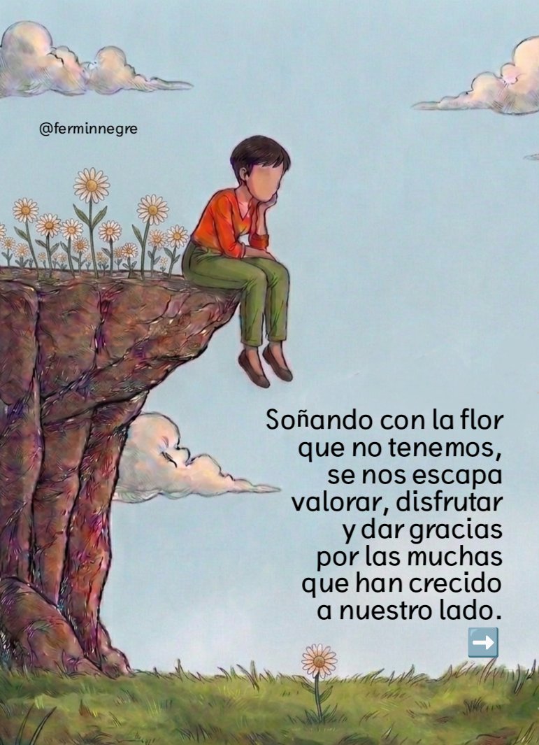 ferminnegre's tweet photo. Soñando con la flor
que no tenemos,
se nos escapa
valorar, disfrutar
y dar gracias
por las muchas
que han crecido
a nuestro lado.

La felicidad comienza
apreciando y valorando
lo que ya tenemos.

Vive siempre
agradeciendo a Dios
el jardín de flores
que te ha regalado.

🌻🌻🌻🌻 https://t.co/S5l4P5Izvu