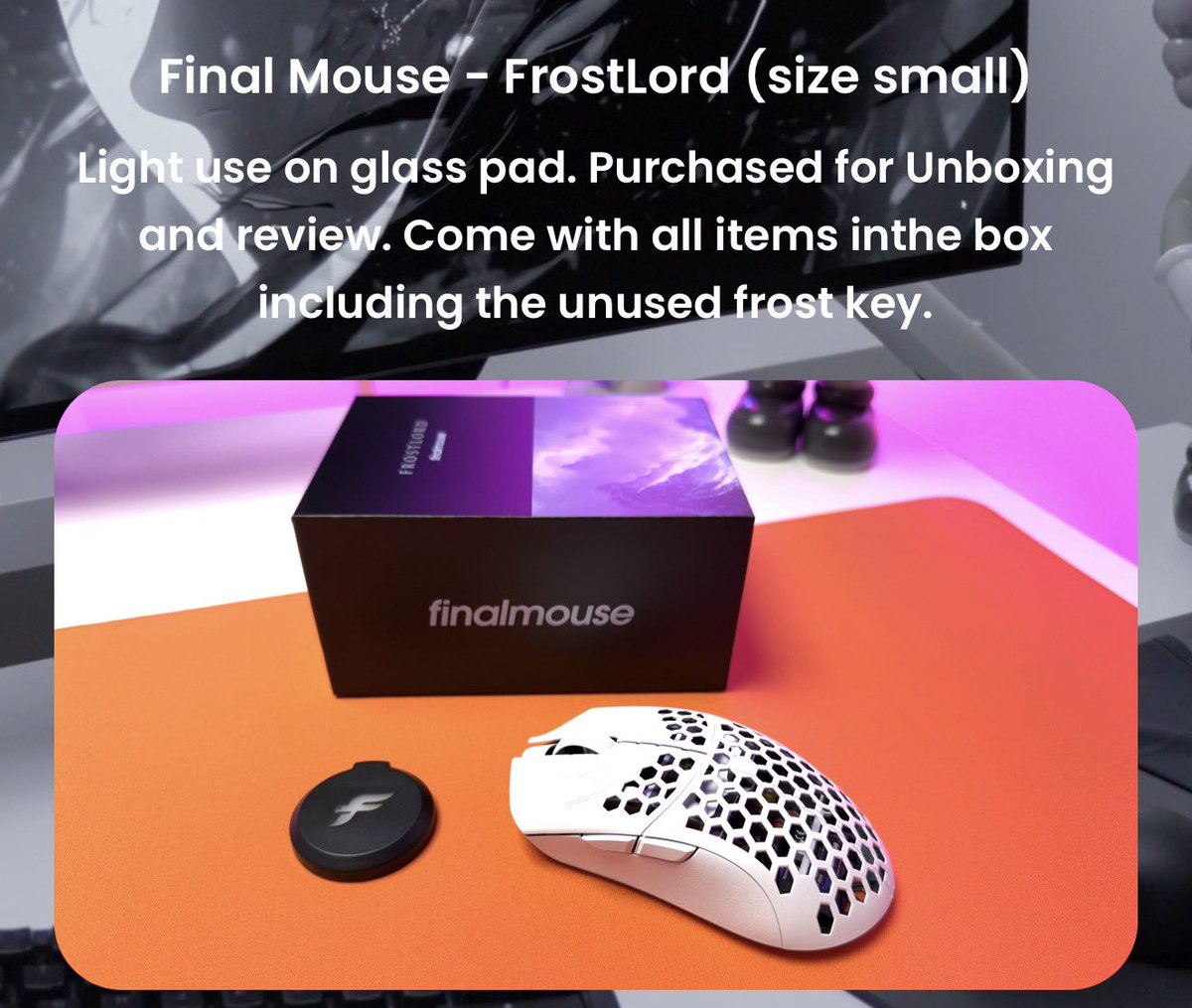 finalmouse FROSTLORD 本体 新品 未開封 ForSale @finalmouse #Frostlord size s Only used for an unboxing