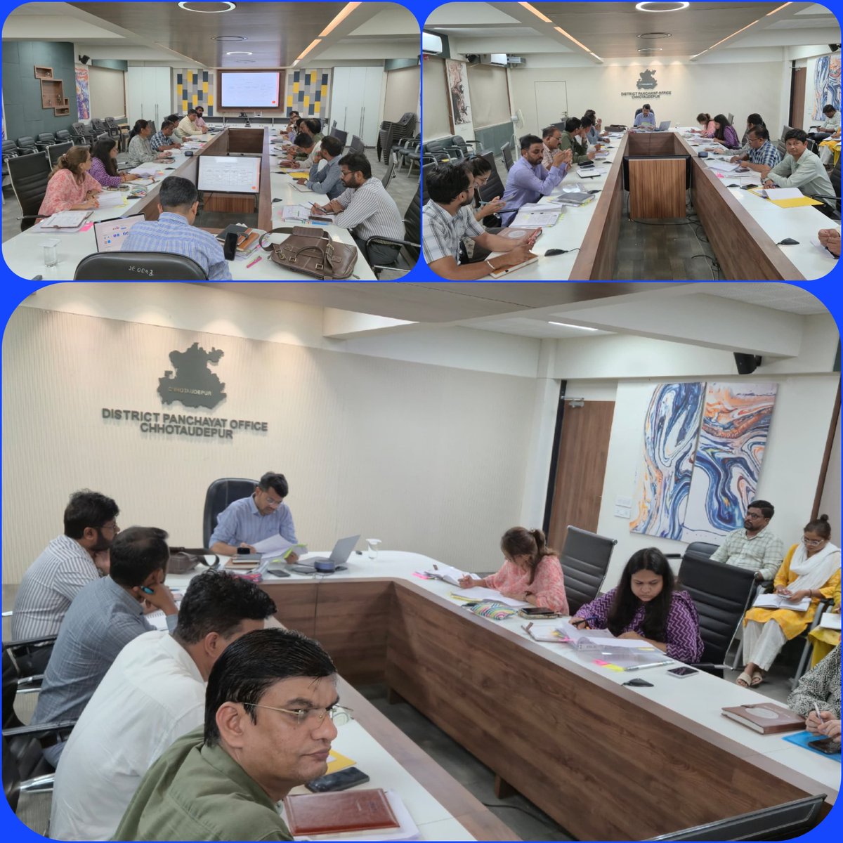 DDOCUdepur's tweet photo. તા.૬/૭/૨૦૨૬ના રોજ જીલ્લા પંચાયતના તમામ શાખાધિકારીશ્રીની વહીવટી અને યોજનાકીય કામગીરીની સમીક્ષા બેઠક કરવામાં આવી.
@CMOguj  
@Dwivedi_D
@GujDCoffice
@collectorcu
@infocugog https://t.co/9C6zbq7tlX