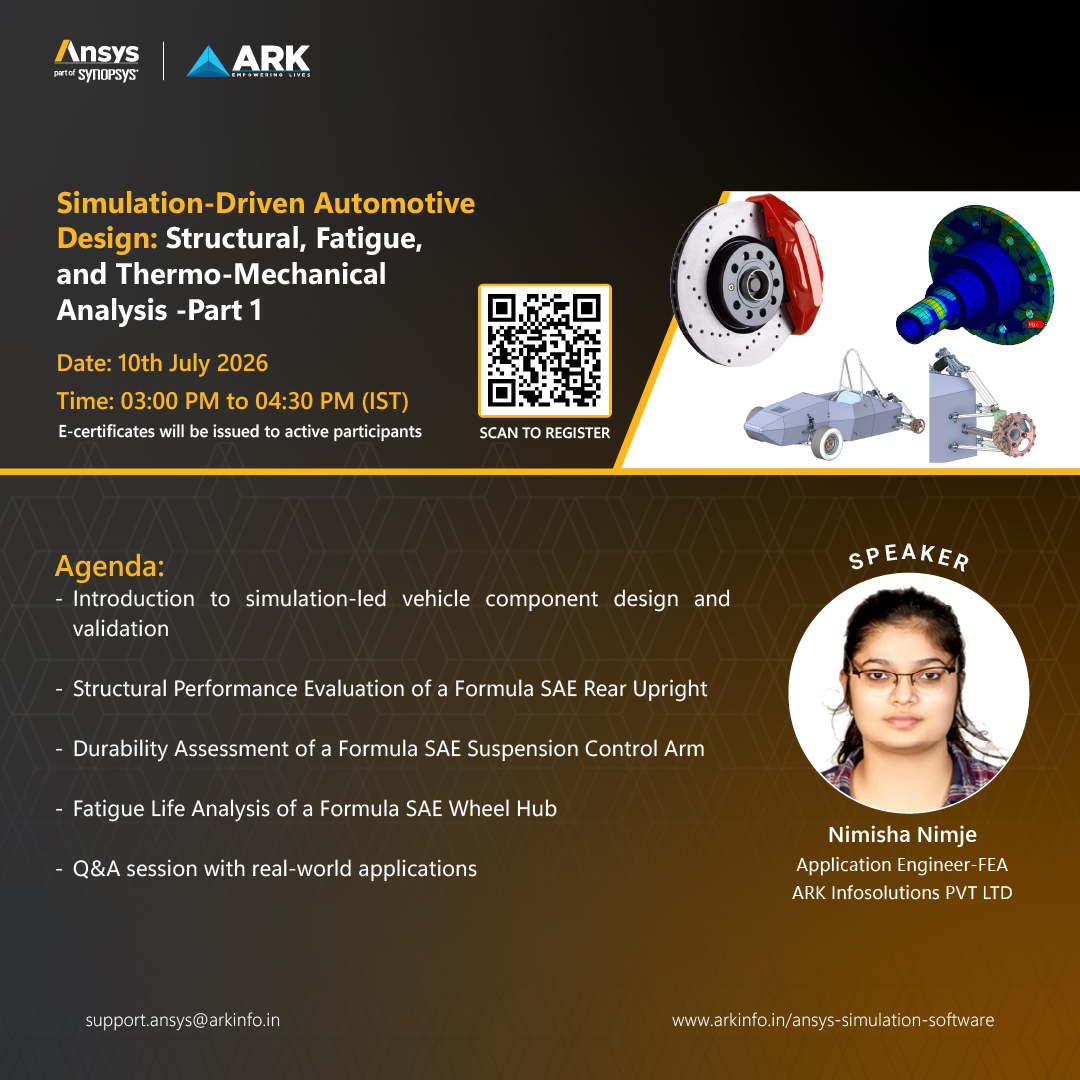AdditiveArk's tweet photo. Design Smarter. Validate Faster. Engineer with Confidence.
Link To Register: https://t.co/jWIRa29S3n
#Ansys #Simulation #AutomotiveEngineering #FEA #StructuralAnalysis #FatigueAnalysis #ThermalAnalysis #MechanicalEngineering #FormulaSAE #ProductDevelopment #DigitalEngineering https://t.co/VMNrCGjTrH