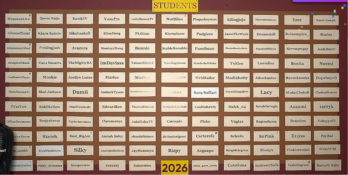 StrmUniversity's tweet photo. Class Of 2026 Students!

#StreamerUniversity #SU26 https://t.co/szyYzeomPb