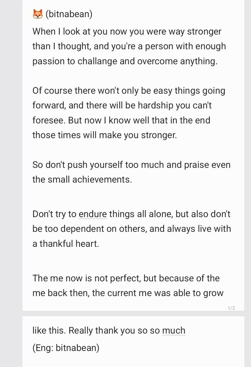 bitnabean's tweet photo. Hanbin's letter to himself 3 years ago

🦊 When I look at you now you were way stronger than I thought and a person with enough passion to challange and overcome anything

Of course there won't only be easy things going forward, and there will be hardship you can't foresee + https://t.co/hDeM4SfWHu