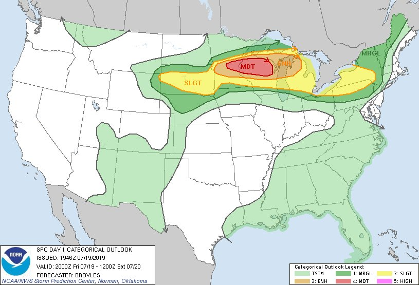 weather_history's tweet photo. July 19-20, 2019:

A powerful derecho tracked from Minnesota to lower Michigan. The line packed wind gusts over 100 mph and spawned seven weak tornadoes. Several counties in northern Wisconsin were hit hard by macrobursts that produced substantial treefall.

#wxhistory https://t.co/AfvXrM9m8z