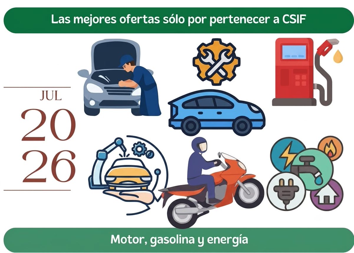 CeutaCsif's tweet photo. ⛽️ Este verano, llenar el depósito de tu coche no va a ser un problema.

En la revista de julio del Club CSIF te traemos todos los descuentos exclusivos en gasolina, motor 🚘 y energía 🔅.

¡Para que gastes en lo que realmente importa!
https://t.co/kj6Ug4q5GG https://t.co/LMv6PWgtfH