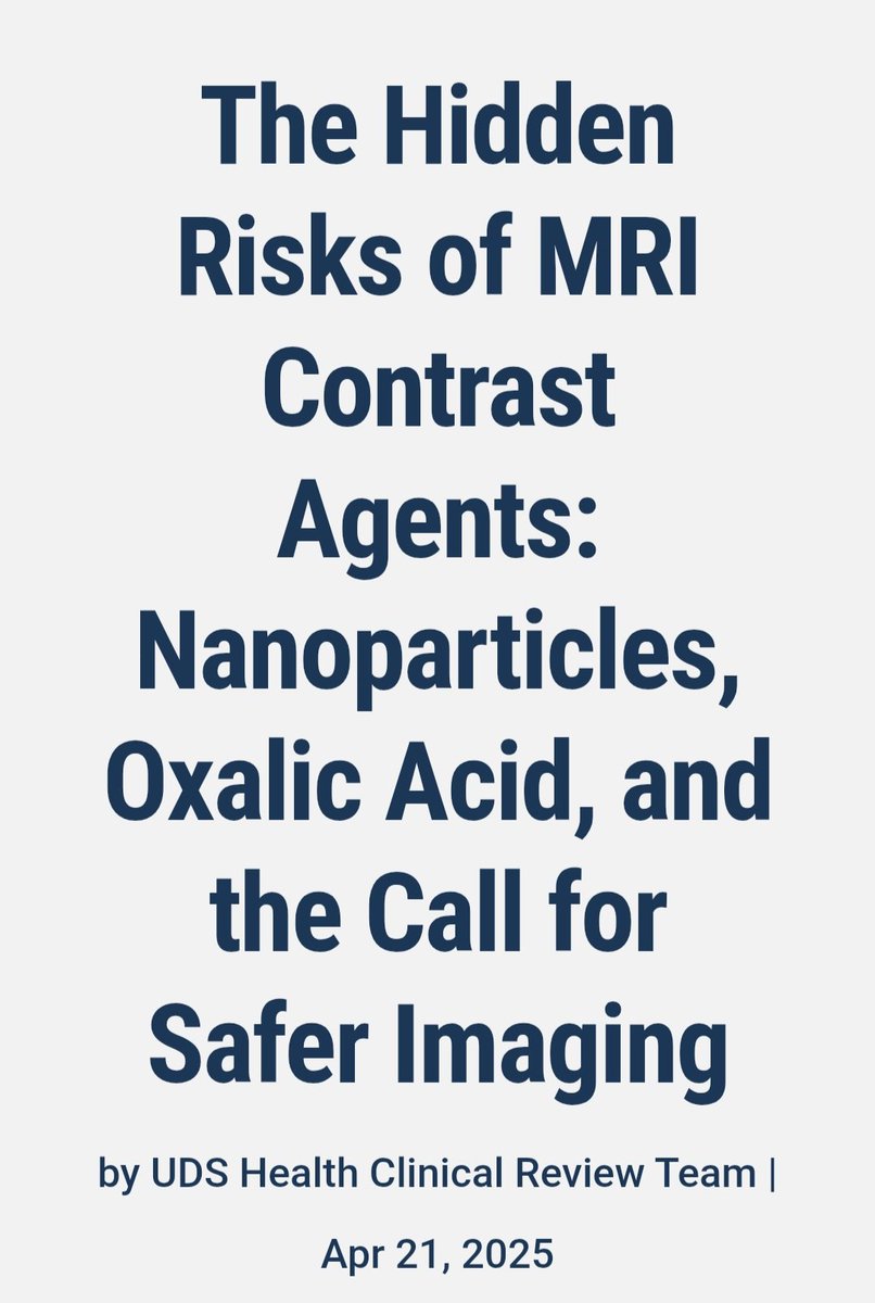 Lambertdebb's tweet photo. Always learning ...
The importance of being your own advocate and the need for true #InformedConsent #Truth #Transparency
Gadolinium MRI Contrast: 7 Health Risks You Need to Know
https://t.co/WvxWQPnpxr
โจ๏ธ๐๐
Living With Gadolinium, LLC
#GadoliniumDepositionDisease #GDD #GadoliniumToxicity #nephrogenicsystemicfibrosis #NSF #GdIatrogenicFibrosis
This post is for education, information, entertainment purposes only. It is NOT medical advice. ALWAYS do your own homework and work with a professional you trust.