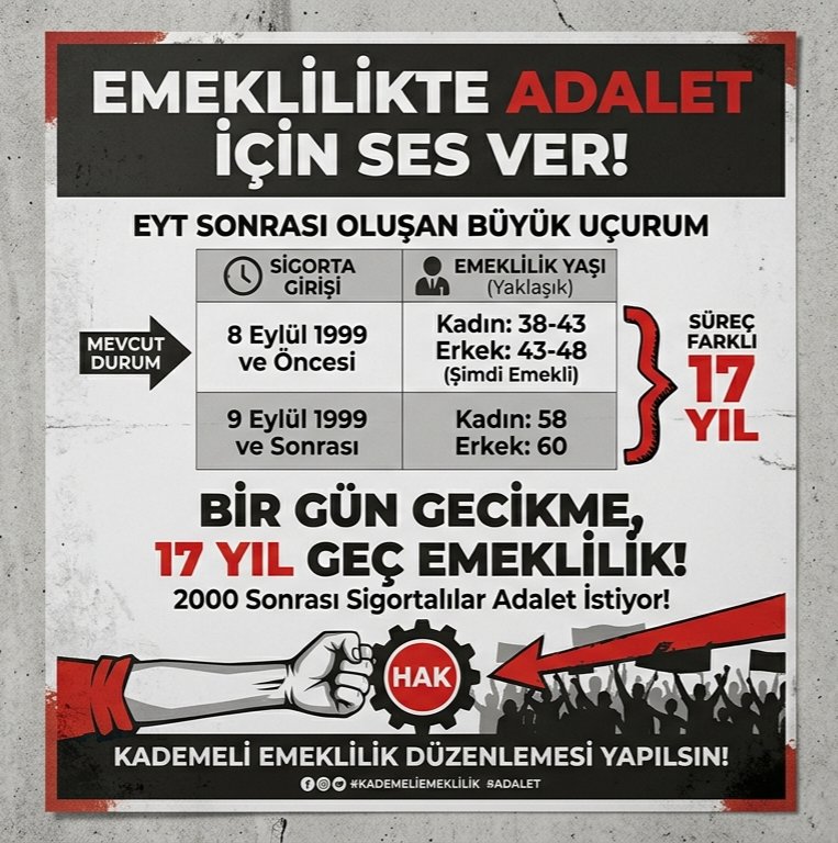 cihat_yilmaz's tweet photo. 🛑 Vatandaş ayrımı son bulsun!
✅️ Aynı emeğe aynı hak olsun.
@Akparti @csgbakanligi
@iletisim @isikhanvedat
@Hayati_Yazici @acarfaruka
#KademeçıksınArtık
#AsılGündemKademe https://t.co/MW0WpjzMAY