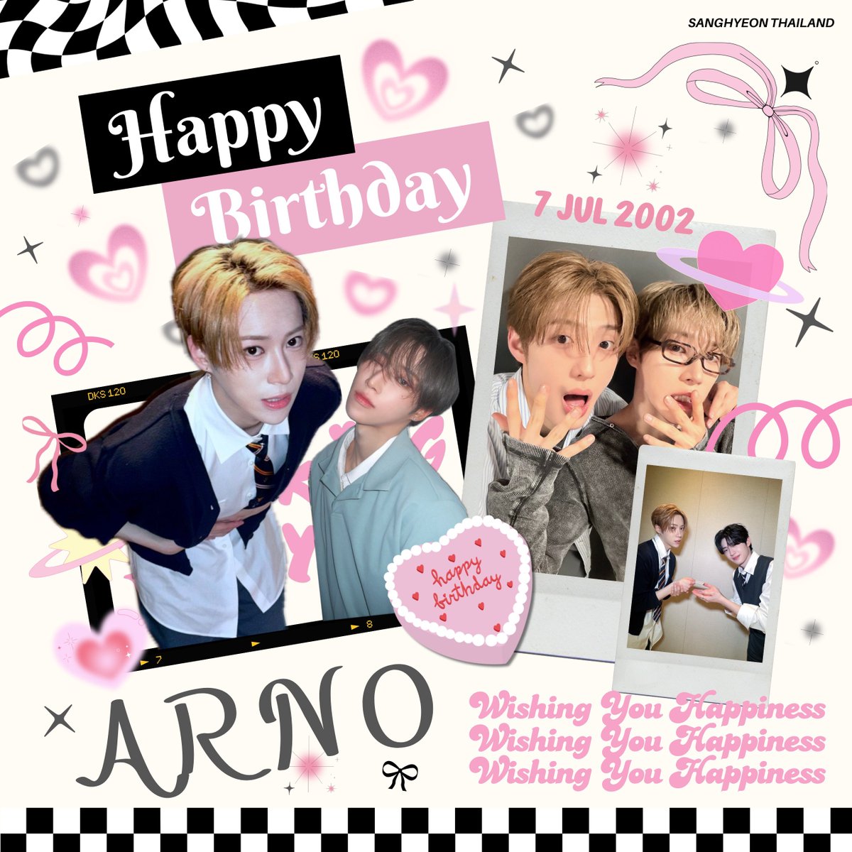 sanghyeon_th's tweet photo. ♡⋆🍰˚𐙚 𝑯𝑨𝑷𝑷𝒀 𝑨𝑹𝑵𝑶 𝑫𝑨𝒀 ໒꒱‧₊🌹˚✩

🎂🤲🏻 07.07 สุขสันต์วันเกิดอาร์โน !! ⭐️🦋

ขอให้ปีนี้ของอาร์โนเป็นปีที่เต็มไปด้วยรอยยิ้ม ความสุขและเรื่องราวดี ๆ มีสุขภาพร่างกายแข็งแรง ขอบคุณที่ทุ่มเทและเต็มที่กับเส้นทางฝันจนทำให้พวกเราได้ค้นพบอาร์โนคนเก่งในวันนี้ ไม่ว่าจะอยู่ที่ไหนก็ขอให้ได้รับความรักและเปล่งประกายอยู่เสมอ ขอบคุณที่เกิดและเติบโตมาเป็นอย่างดี และขอบคุณที่คอยดูแลและเป็นพี่ชายที่น่ารักให้กับซังฮยอนด้วยนะคะ 🫶🏻♥️

ARNO OUR FOREVER BLOOMING STAR
#Blossoming24_with_ARNO
#Arno24岁生日快乐
#二四歳もALLYZに愛される気アルノ
#우리의행운_아르노_생일축하해