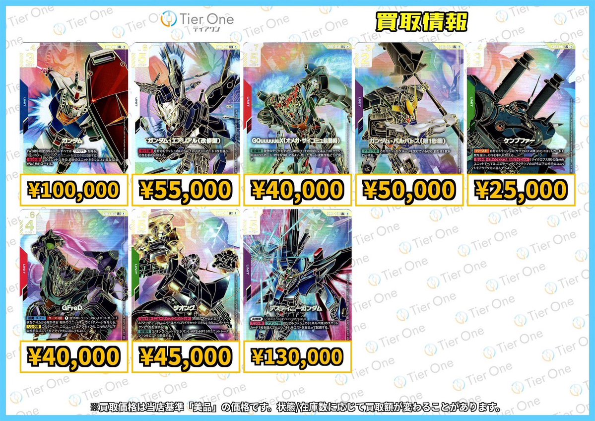 ガンダムカードゲーム 買取情報】 スーパーパラレル β版パラレル