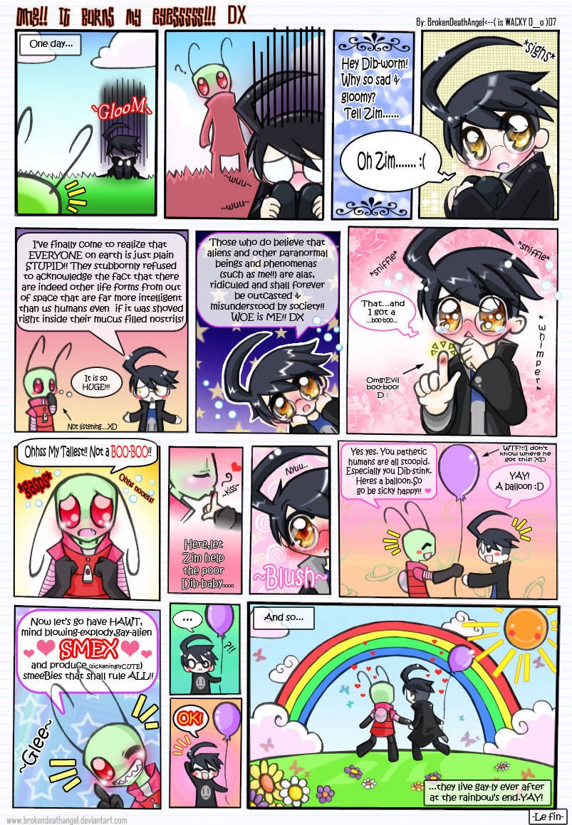 dailyzadr's tweet photo. Zim and dib romance but mostly nemesis comics of the day https://t.co/2UgZEqKht0
