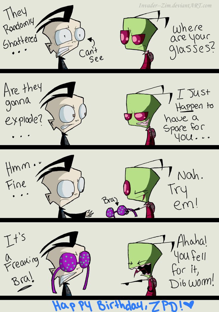 dailyzadr's tweet photo. Zim and dib romance but mostly nemesis comics of the day https://t.co/2UgZEqKht0