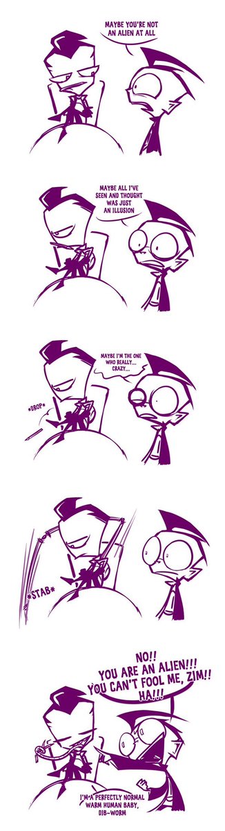 dailyzadr's tweet photo. Zim and dib romance but mostly nemesis comics of the day https://t.co/2UgZEqKht0