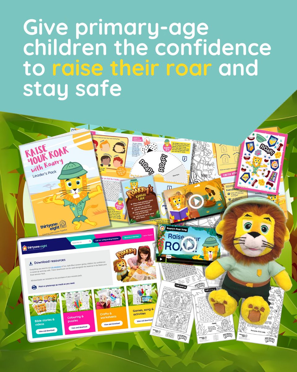 thirtyoneeight's tweet photo. Our Roarry children's resources pack is better value than ever, including digital downloads with 50+ downloadable pages of content.
Get yours now: https://t.co/lIoVBAGStj https://t.co/Y8qAAkXOUh