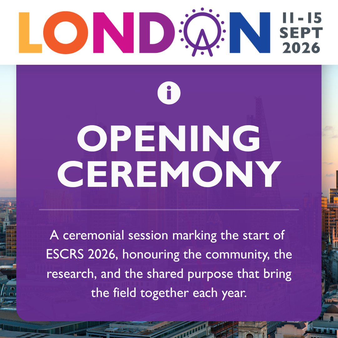 ESCRSofficial's tweet photo. The ESCRS Opening Ceremony sets the tone for the week ahead, marking the start of ESCRS 2026 with short films, powerful visuals, and a London-themed segment connecting eye care with the city's rich culture and history. 

Find out what to expect: Link in bio https://t.co/nGTy38uVoA