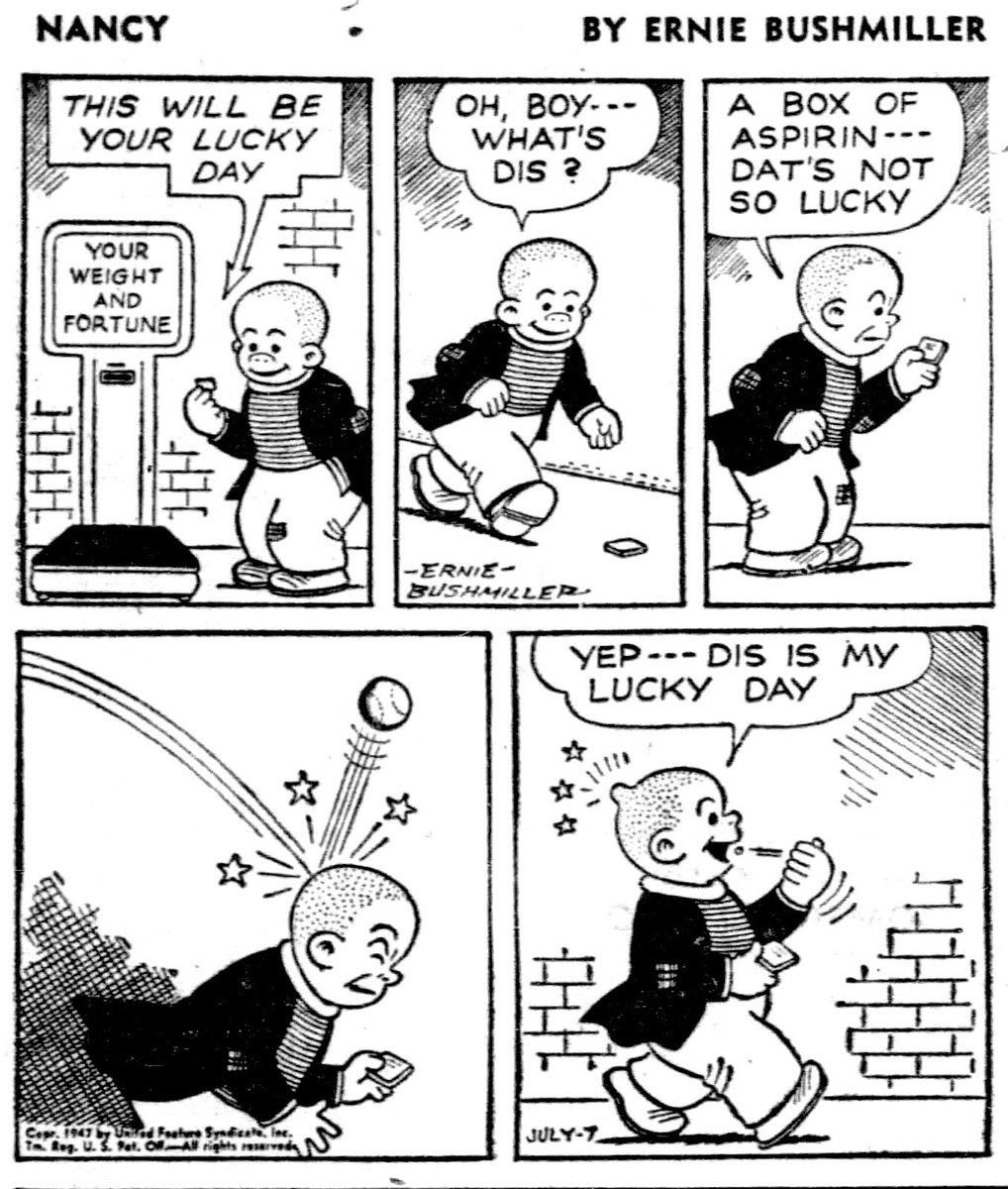 JohnnyCallicutt's tweet photo. Nancy By Ernie Bushmiller 
July 07.07.47 https://t.co/mFnN7vB57f