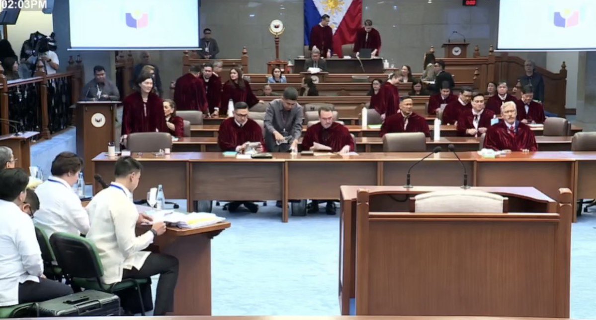 senatePH's tweet photo. 🛑 LIVE

Impeachment Trial of Vice President Sara Z. Duterte
Tuesday, July 7, 2026

🎥 https://t.co/ZkiXay8qIT https://t.co/xP3kNu6KD8
