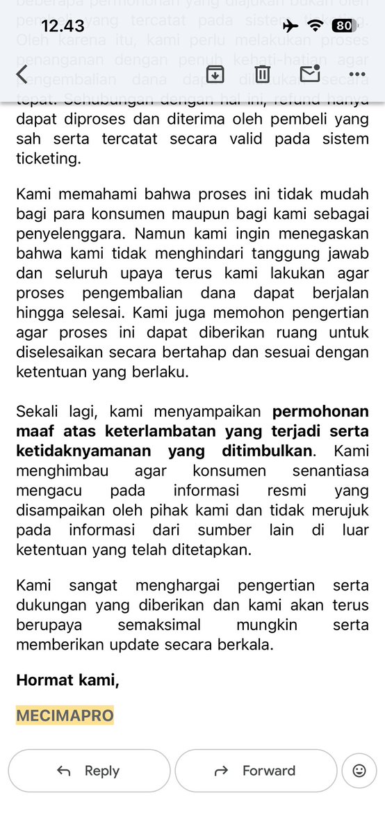 uyuwooshu's tweet photo. [if u r really mcp rebrand]

Dear mba Melani Citra Permata, rebranding means re-gain your customer trust, which solve your debt first. Ini surat cinta terakhir di 13 Maret 2026, tapi uang refund nggak ada piyee toh. Muncul2 ada isu rebranding, yo piye wong ra ngoamuk. https://t.co/rhQiNmA0BA