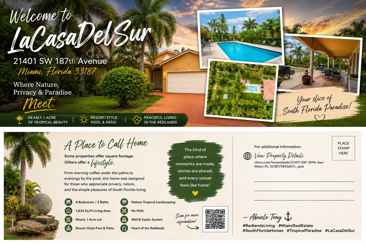 marcosderedland's tweet photo. LiveTheRedlandLife #NewYorkRealtor #CaliforniaRealtor #RelocateToFlorida #FloridaLifestyle #MiamiHomesForSale #CountryLivingMiami #RedlandRealEstate https://t.co/Do8mBvJ5G8