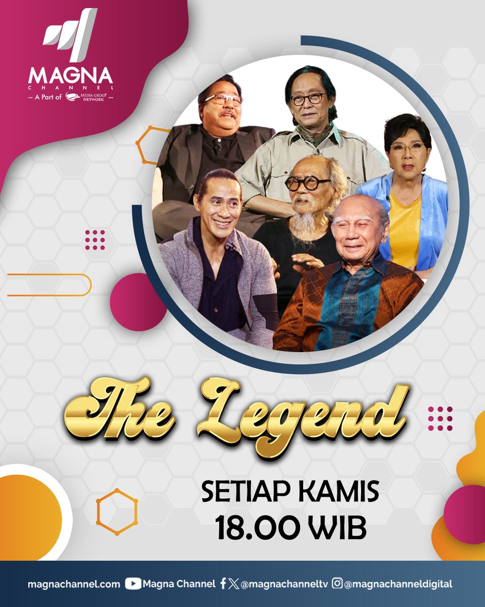MagnaChannelTV's tweet photo. Saatnya bernostalgia bersama legenda hebat Indonesia, hanya di #THELEGEND setiap Kamis pukul 18.00 WIB di Magna Channel. #MagnaChannel #asyikabisss #tvdigital https://t.co/9rEYMKbpWE