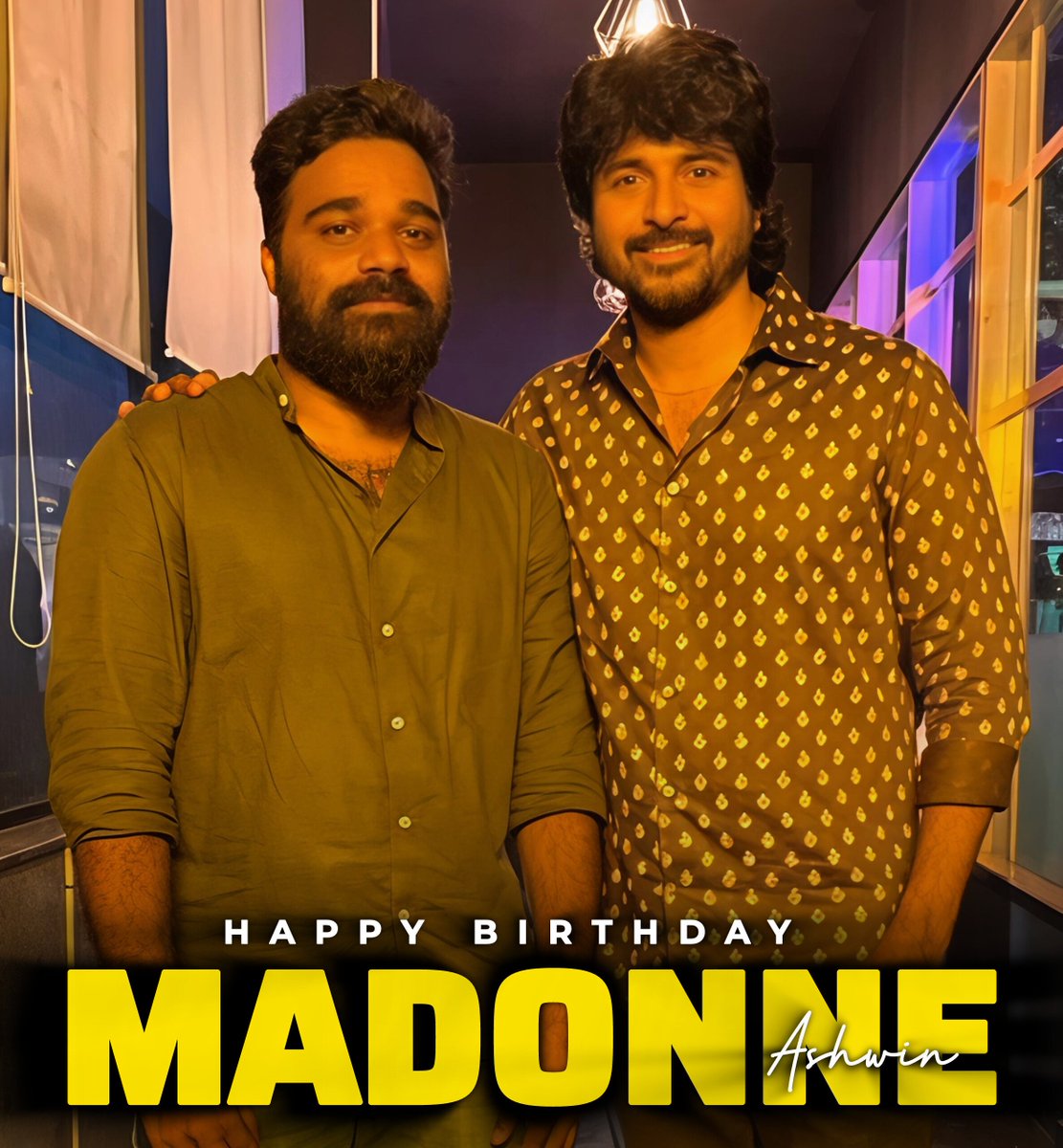 SKFC_Kerala's tweet photo. Wishing a very Happy Birthday to @madonneashwin brother, on behalf of all our King, @Siva_Kartikeyan annan's fans ❤️💐 

#HBDMadonneAshwin #Maaveeran https://t.co/Yx71ryWc26