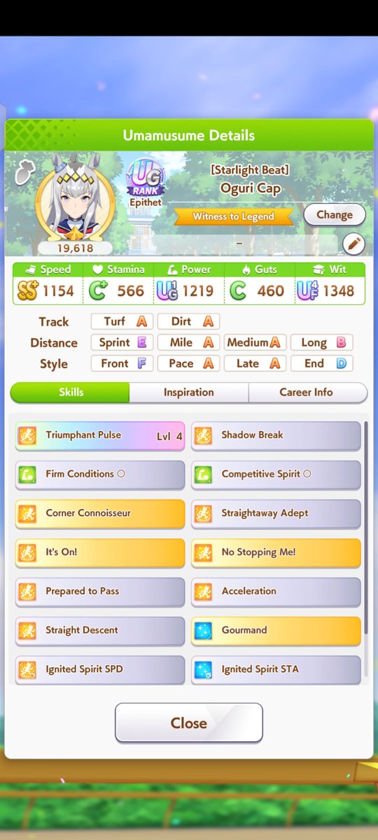 Ajay00553593's tweet photo. My First UG in uma musume

(Damn only 2 months playing this I have been reach this peak rank 🔥) https://t.co/J2nFnOw06F