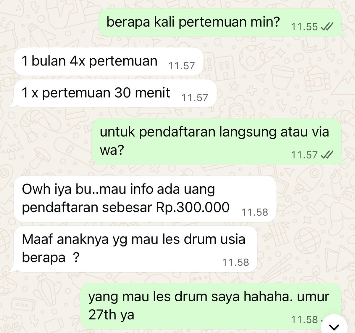 catsedih's tweet photo. aku mau les drum terus pas lagi daftar ditanya, “maaf anaknya yang mau les drum usia berapa?” 

AKU YANG MAU LES AKU 😭 https://t.co/sCQuYmTo90